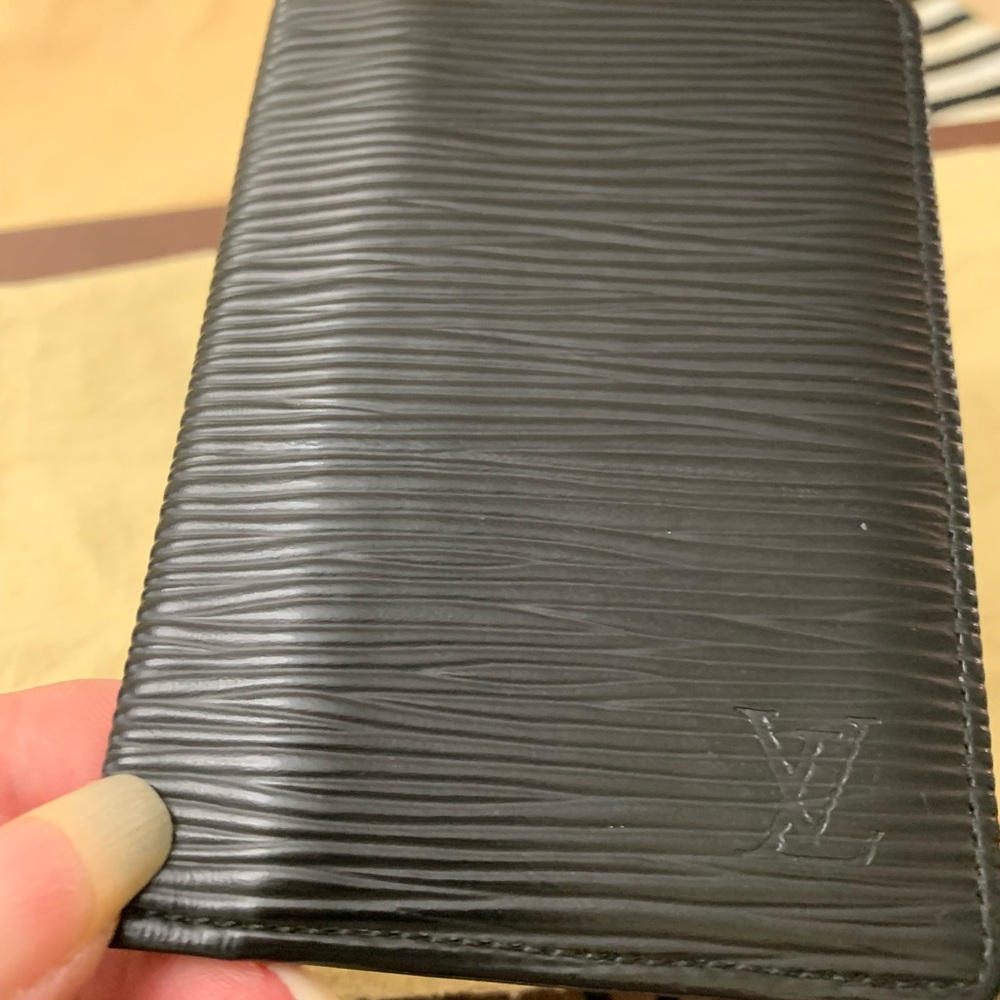 Louis Vuitton Black Epi Pocket Organizer/ wallet